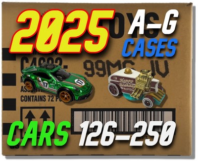 2025 Hot Wheels #126-250   Mainlines   Treasure Hunts   Updated 5/21          