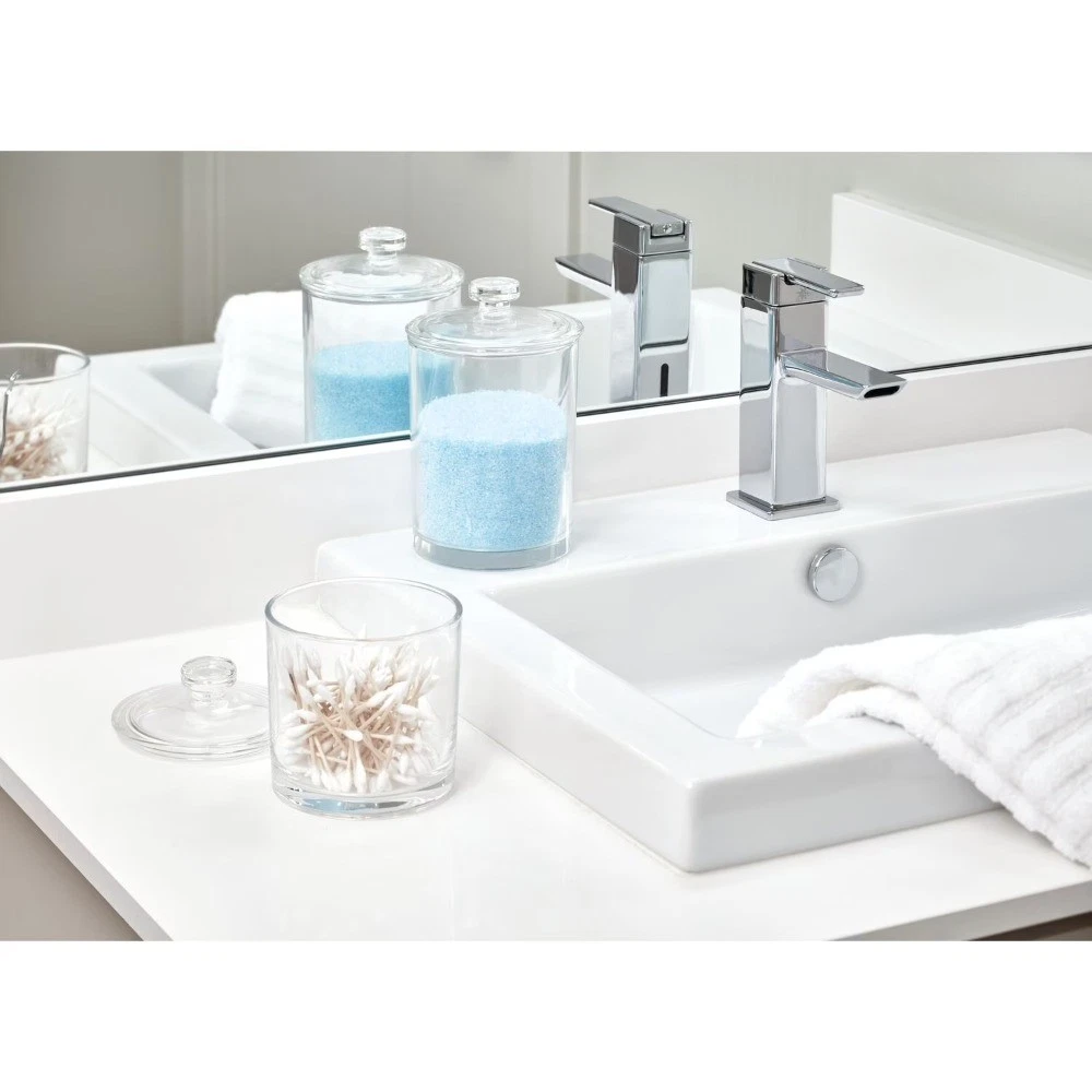Small Glass Apothecary Jar, Clear Vanity Jar - thumbnail 4