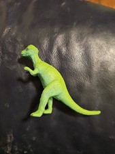 DILOPHOSAURUS Dinosaur Figurine- 4 Inches Tail To Head, 3 In Feet To Head Green