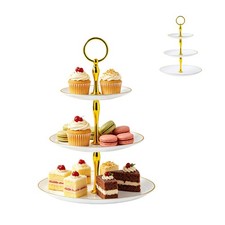 Cupcake Stand 3 Tier Serving Tray - Tiered Dessert Stand With Thickened Trays...