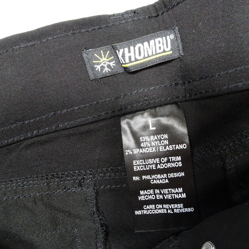 KHOMBU Womens Size L Black Capris Lightweight Hiking Trek Pants NWT - Picture 6 of 8