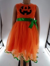 Dance Costume Ibtom Halloween Dress Orange Medium Child Jazz Tap Mesh Hip Hop M