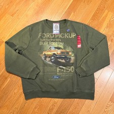 Ford 150 Pickup 90's Green Crewneck Sweatshirt Men's XL Sweater Pullover NWT