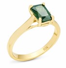 GENUINE 1.38 Cts TSAVORITE SOLITAIRE RING SOLID 10k GOLD -Free Appraisal Service — photo 1