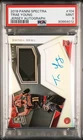 2018 PANINI SPECTRA JERSEY AUTO #104 TRAE YOUNG ROOKIE RC 219/299 PSA 9