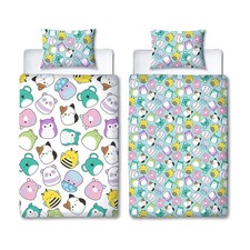 Squishmallows Single Duvet Cover Set Happy Teal Green 2 in 1 Designs UK Size