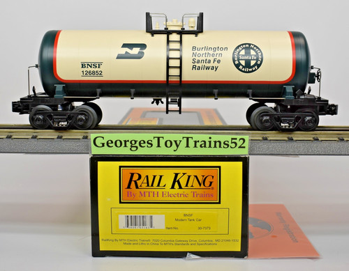 MTH RAILKING #126852 BNSF BURLINGTON NORTH SANTA FE VAGÓN CISTERNA MODERNO 30-7373 | Condition: Used