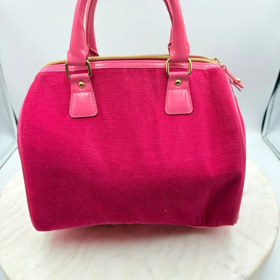 Bolso de Mano Victorias Secret Terciopelo Rosa LOVE Y2K Corazón Dije Bolso Cartera DEFECTUOSO Foto 4 de 4
