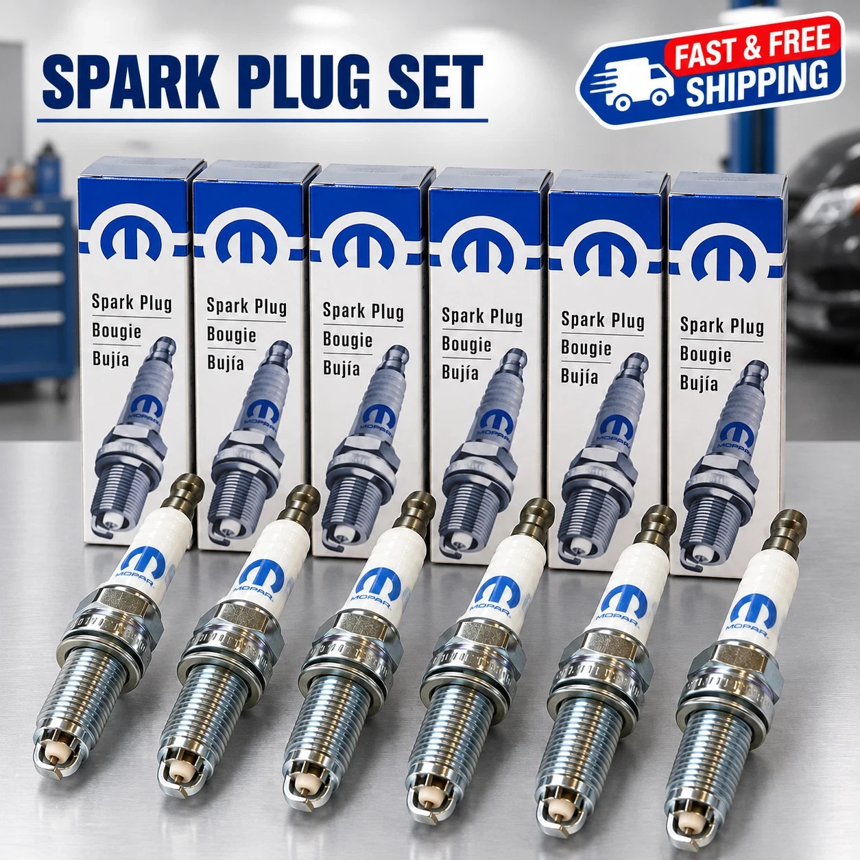 6X SP149125AF Mopar Spark Plugs Dodge Challenger Charger Jeep Wrangler 3.6L