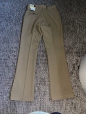 Vintage Lee Pants Mens 32x32 Twill Chevron Gold Flair Lee Prest USA Made 1970
