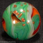 D.A.S. LUTZ LADEN FLAME Swirl Marble 3/4" Mint Hawkeyespicks sg — photo 6