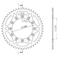 Zahnrad Aluminium P520 - Z41 (DIS.11304) Honda 500 XL R 82/87
