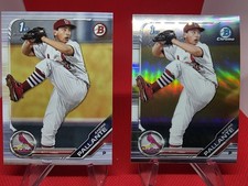 2019 Andre Pallante 1st Bowman Chrome Draft Refractor & Base BDC-53   Cardinals