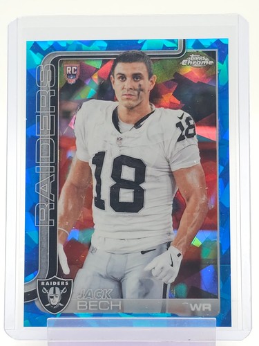 JACK BECH 2025 TOPPS CHROME SAPPHIRE FOOTBALL ROOKIE RC #388 RAIDERS Q3901