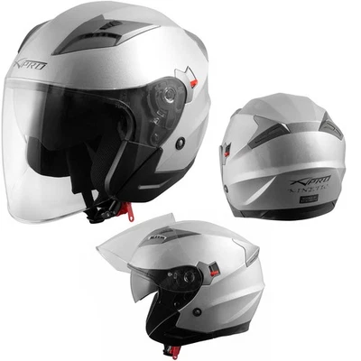 Demi Jet Casque Visière Pare Soleil ECE 22 Approuvé Moto Scooter - Photo 1/4
