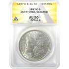 1897 O Morgan Dollar AU 50 Details ANACS Silver $1 Coin SKU:I19201
