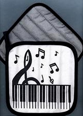 Porte-pot Décoratif « Clef And Keyboard » – Polyester Blanc, Neuf Avec étiquette