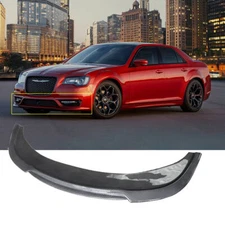Front Bumper Lip Splitter Spoiler For 2015-2021 Chrysler 300C Carbon Fiber Style