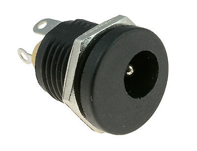2.5 mm x 5,5 mm round panel mount female socket dc connecteur jack plug