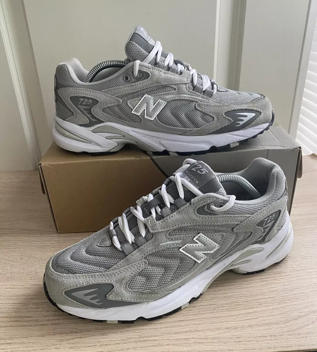 🔥New Balance 725 Men Running Shoes Casual Sneakers Grey White (ML725P)-  Men 9.5