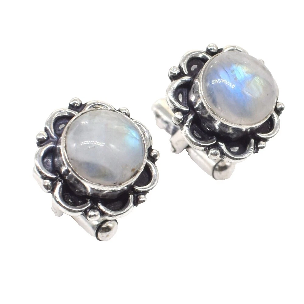 Piedra Lunar Plateado Joyería para Hombre