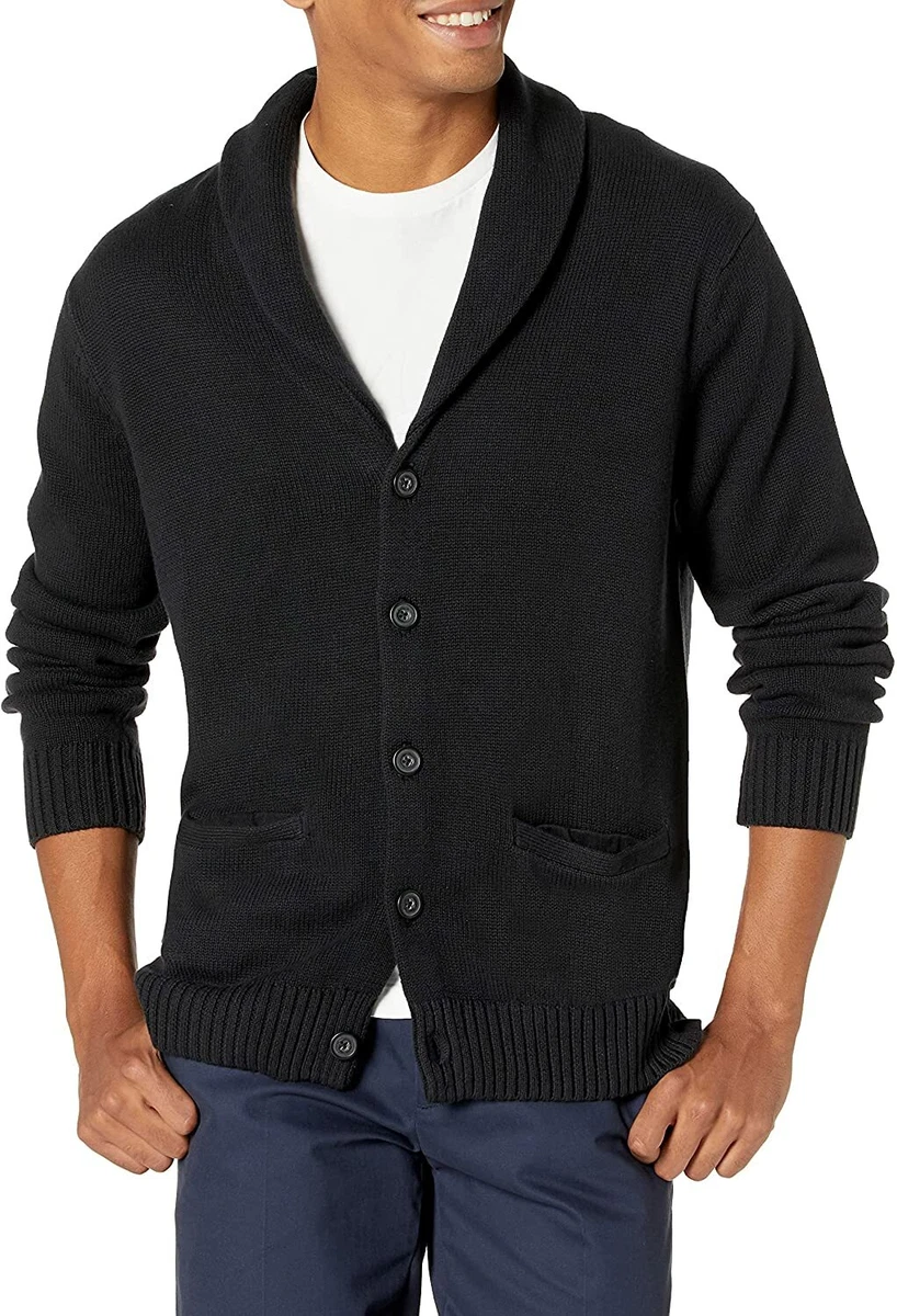 Superdry Mens Patterned Shawl Zip Through Cardigan Black Multi