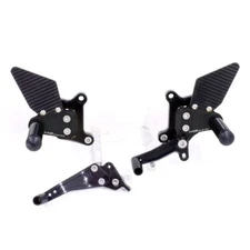 MG Biketec Rearset Kit Black Fixed Footpegs DUCATI 848 Evo Corse 2010 - 2014