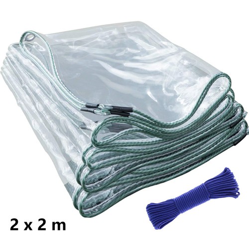 All Sizes Of Heavy Duty Clear Tarpaulin Waterproof Cover Ground Camping UK Sheet - Picture 10 of 20