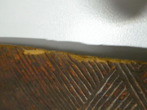 EARLY AUSTRALIAN ABORIGINAL WOODEN CHIP CARVED DIAMOND CUT HUNTING BOOMERANG - Picture 5 of 16
