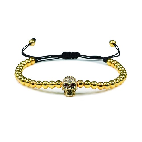 Braccialetti intrecciati corona Zircon - Micro Perline di Pietra Regolabili Banglie Coppia Gioielli - Foto 21 di 21
