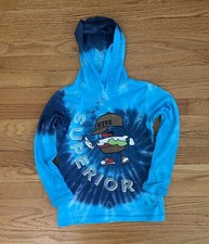 Panyc Classic Fresh Hoodie Boy  s Small 8 Blue Tie Dye Cartoon Hype Hamburger