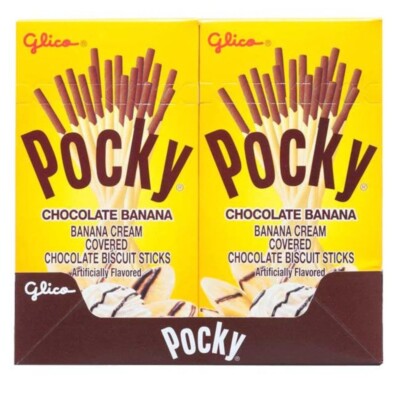 Glico Pocky Chocolate Banana Cookie Sticks 2.46oz  -10ct 