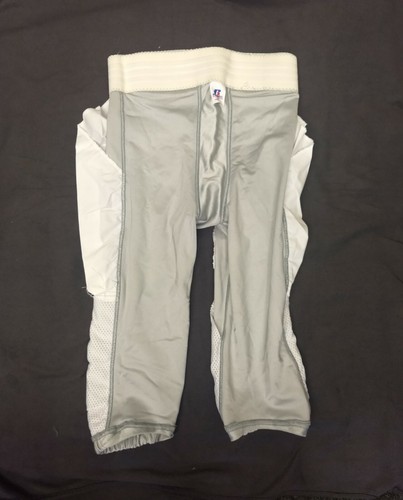 NWT Russell Adult XS Silver Deluxe Slotted Spandex Football Game Pants w/Logo - Picture 5 of 11