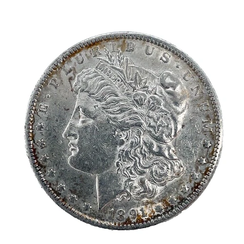 1891-S Morgan Dollar AU- Almost Uncirculated 90% Silver $1 US Coin # 1836