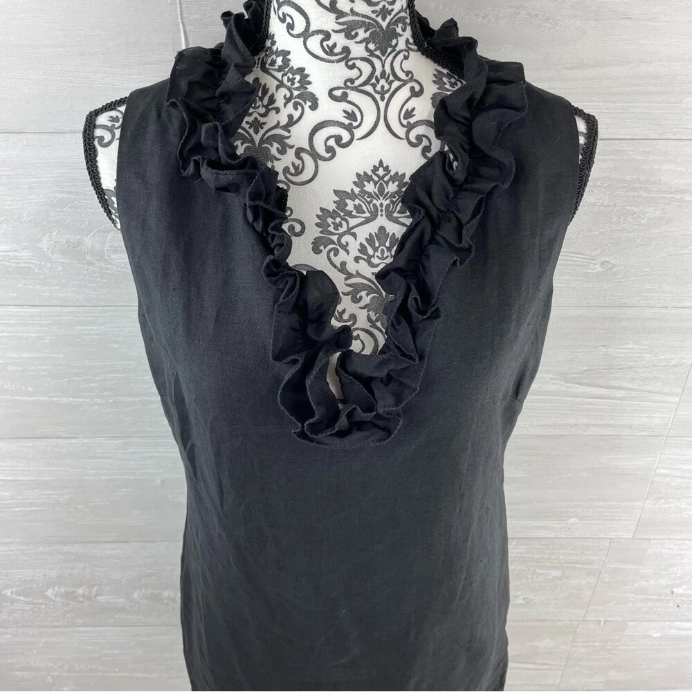 Abito in lino senza maniche con volant Kate Spade New York Bonnie