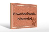 Holzschild Spruch 12X18 Cm Brauche Keinen Therapeuten Schild