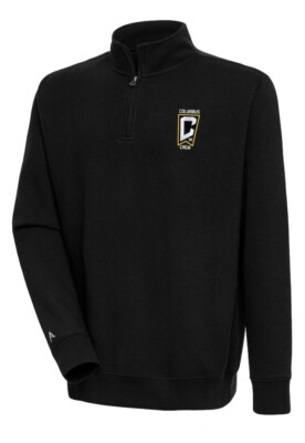 Antigua Columbus Crew Mens Black Victory Long Sleeve 1/4 Zip Pullover 2XL  NWT
