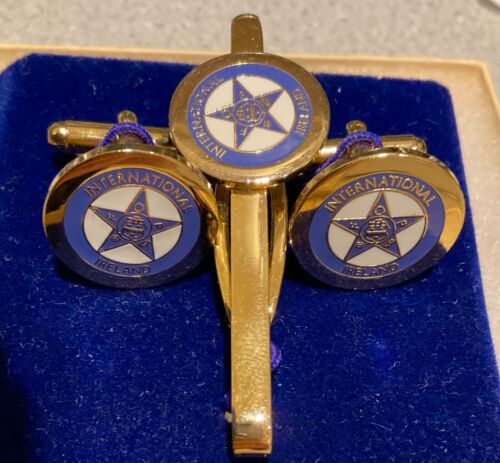Irlanda Policía Internacional FOP Gemelos y Clip de Corbata Barra de Corbata Pin Set