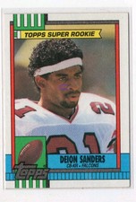 1990 Topps #469 Deion Sanders Super Rookie Atlanta Falcons