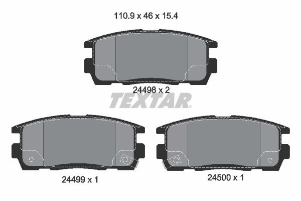 Textar Bremsbelagsatz, Scheibenbremse 2449801 FüR Chevrolet Opel-image