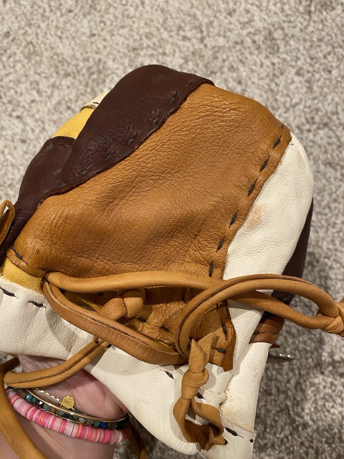 Western Style Drawstring Patchwork Soft Leather C… - image 7