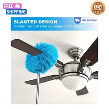 Ceiling Fan Cleaner Duster Reusable Microfiber Long Handle Washable Cleaner 