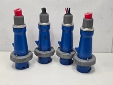 Lot of 4 Hubbell HBL460P9W Industrial Grade Male Plug 60A 3-Phase Delta 250V