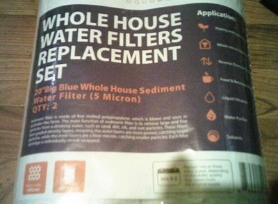 Aquaboon 5 Micron 20'' Sediment Water Filter Replacement Cartridge 2 Pack Home 