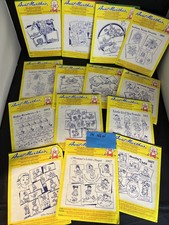 Vintage Lot of 14 Aunt Martha's Hot Iron Transfers for Embroidery