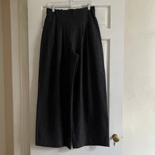 TOAST Corinne Wool Cotton Gray Print Wide Leg Pants Size 12 UK / 8 US $565