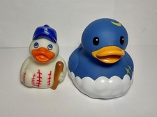 Infantino Rubber Duck Night Cloud Blue Moon Stars Baseball B Hat White Small Set