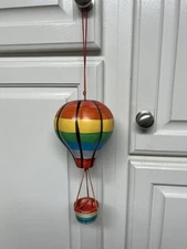 Vintage Ceramic Paul Marshall Wind Chime: Rainbow Hot Air Balloon: EUC