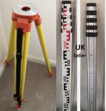 ALUMINIUM TRIPOD & 5m SURVEY LEVELLING STAFF FOR Dumpy/LASER LEVEL  construction