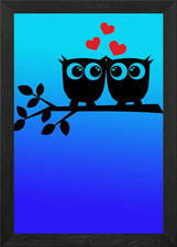 couple birds Framed Wall Art Poster Canvas Print Picture